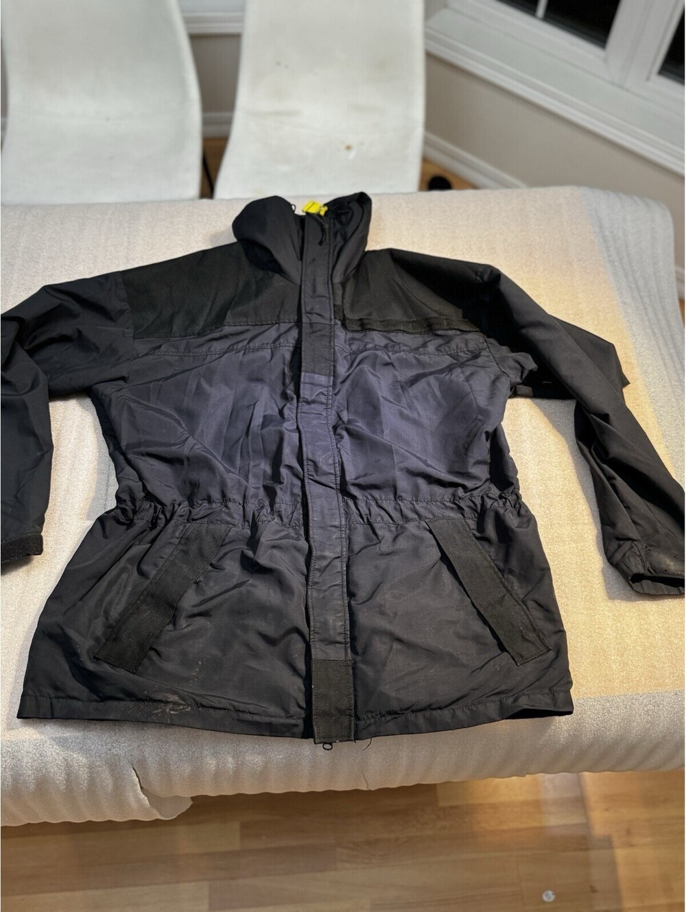 Wave Rave Jacket Mens L USA Made Hooded Rave Festival Y2K Vintage Brett Conrad